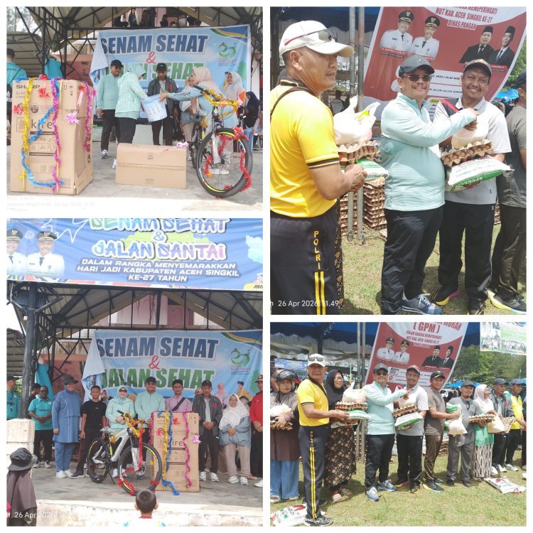 Semarak HUT ke-27 Aceh Singkil: Olahraga Bersama hingga Gerakan Pangan Murah Meriahkan Perayaan