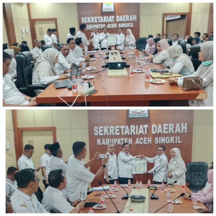 Kabupaten Aceh Singkil Raih Penghargaan Kementerian Kesehatan atas Capaian Sanitasi Total Berbasis Masyarakat