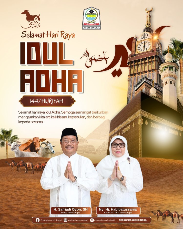 Bupati Aceh Singkil Ajak Warga Jadikan Idul Adha Momentum Perkuat Kepedulian Sosial dan Semangat Berbagi