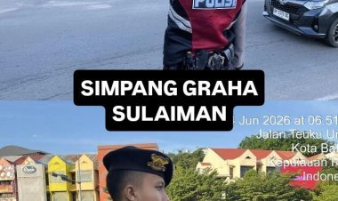 Sat Samapta Polresta Barelang Intensifkan Strong Point Pagi untuk Wujudkan Kelancaran Arus Lalu Lintas di Kota Batam