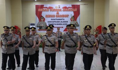 Enam Pejabat Utama Polresta Banda Aceh Diserahterimakan