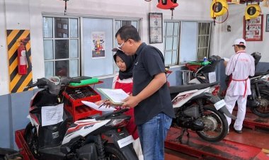 Menuju Dunia Kerja, 74 Siswa TSM SMKN 3 Batam Jalani UKK Industri Honda