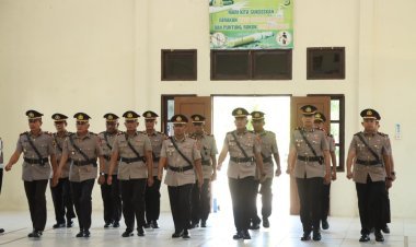Kapolres Aceh Singkil Pimpin Sertijab Kasat, Kasie Dan Kapolsek Jajaran Polres Aceh Singkil