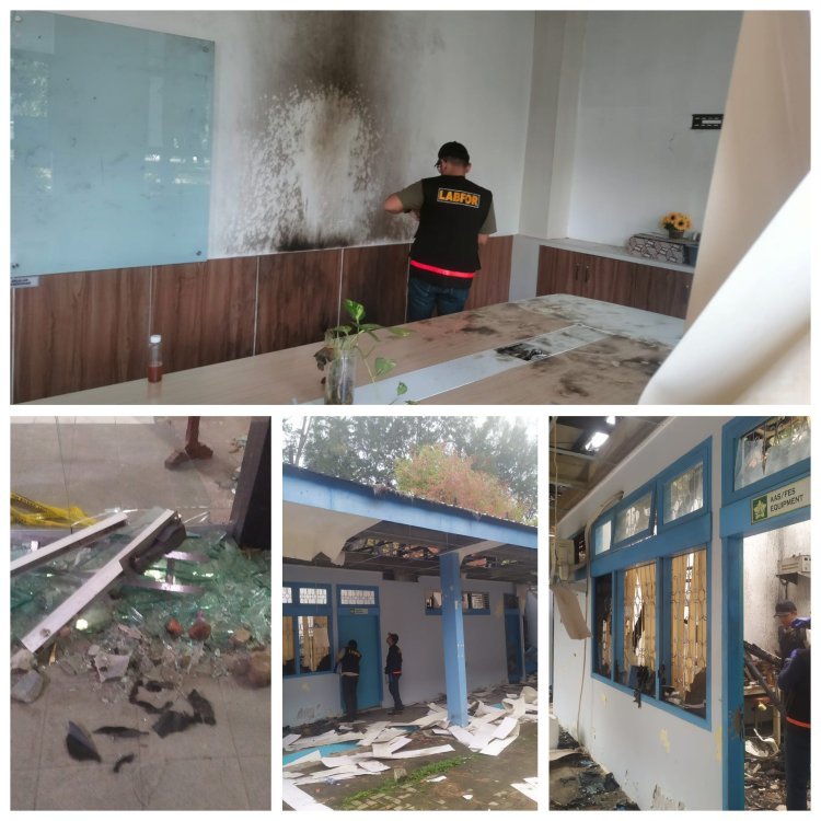 Labfor Polri dan Inafis Selidiki Dugaan Pembakaran di Fakultas Pertanian USK, Sejumlah Barang Bukti Diamankan