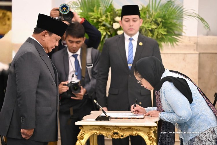 Presiden Lantik Kepala dan Wakil Kepala Badan Gizi Nasional, Fokus Tingkatkan Kualitas MBG