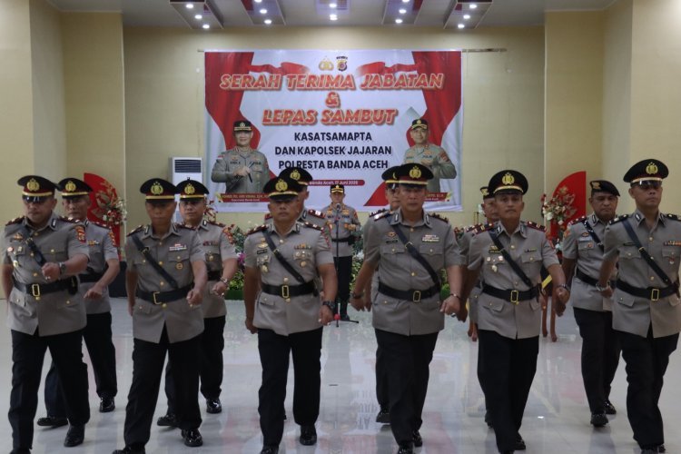 Enam Pejabat Utama Polresta Banda Aceh Diserahterimakan
