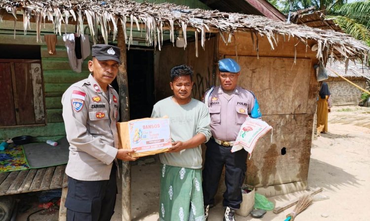 Menyambut HUT Bhayangkara Ke-80, Polsek Banda Alam Hadirkan Kepedulian Lewat Bansos