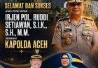 Bupati Aceh Singkil Ucapkan Selamat kepada Irjen Pol. Ruddi Setiawan, Tegaskan Komitmen Sinergi dengan Polda Aceh