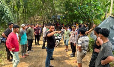Polres Aceh Timur Amankan Lokasi Kebakaran Penampungan Minyak Tradisional di Darul Ihsan