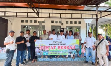 PT Socfindo Salurkan 140 Paket Sembako untuk Warga Lae Butar Lewat Program Jumat Berkah