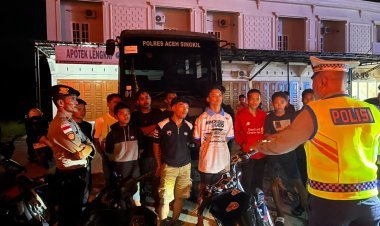 Polres Aceh Singkil Gelar KRYD, Patroli dan Pemeriksaan Kendaraan Cegah Gangguan Kamtibmas