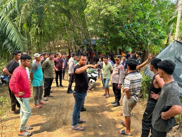 Polres Aceh Timur Amankan Lokasi Kebakaran Penampungan Minyak Tradisional di Darul Ihsan