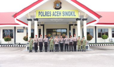 Kapolres Aceh Singkil Lepas Taruna Akpol Usai Jalani Taruna Bakti di Sekolah Rakyat