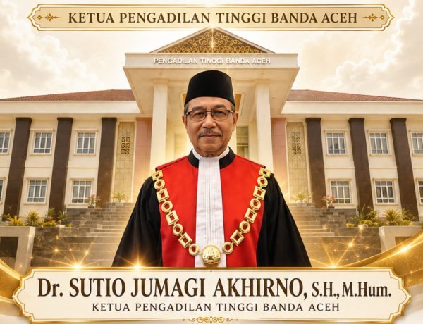 Ketua MA Lantik Dr. Sutio Jumagi Akhirno sebagai Ketua Pengadilan Tinggi Banda Aceh, Nursyam Dimutasi ke Banjarmasin