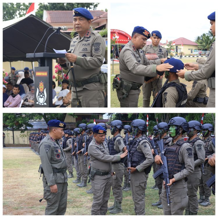 Kapolda Aceh Tutup Pembinaan Tradisi dan Pembaretan 65 Bintara Remaja Satbrimob Polda Aceh